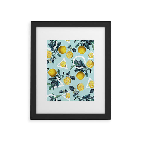Burcu Korkmazyurek Geometric and Lemon III Framed Art Print