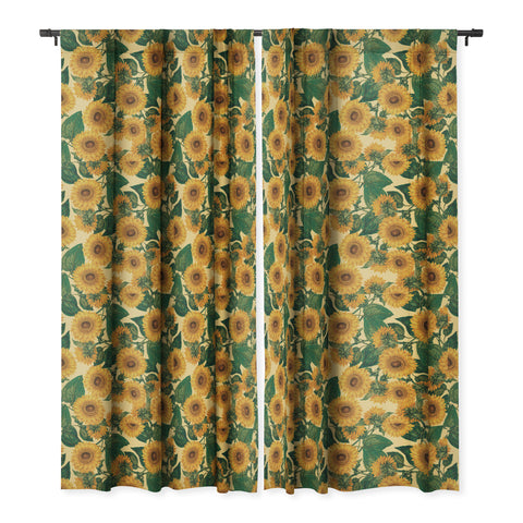 Burcu Korkmazyurek Helianthus Annuus Blackout Window Curtain