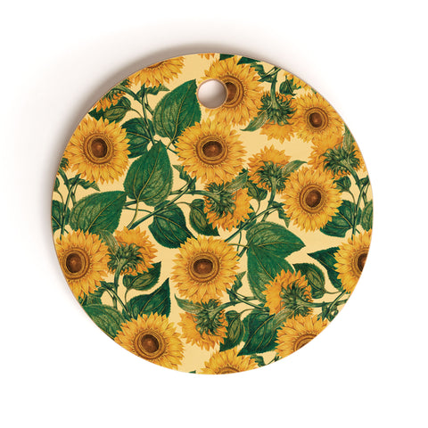 Burcu Korkmazyurek Helianthus Annuus Cutting Board Round