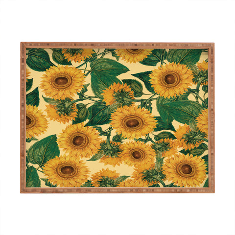 Burcu Korkmazyurek Helianthus Annuus Rectangular Tray