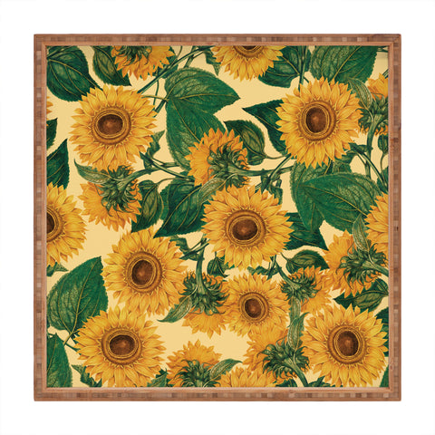 Burcu Korkmazyurek Helianthus Annuus Square Tray
