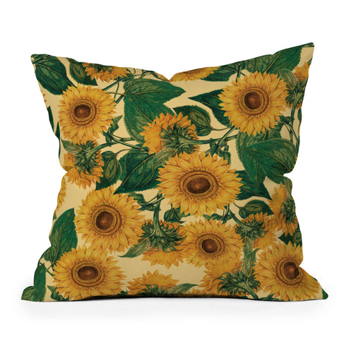 Burcu Korkmazyurek Helianthus Annuus Throw Pillow