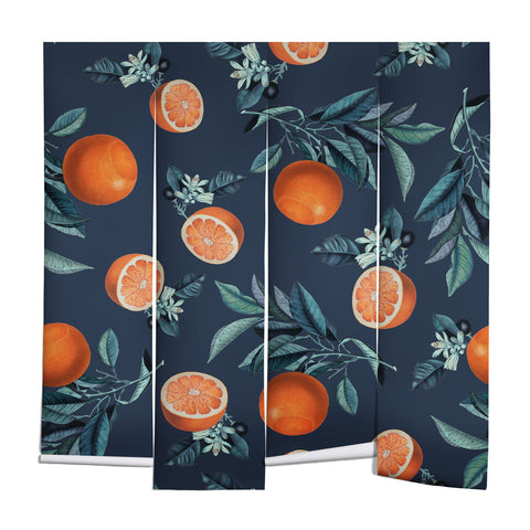 Burcu Korkmazyurek Lemon and Leaf Pattern VI Wall Mural