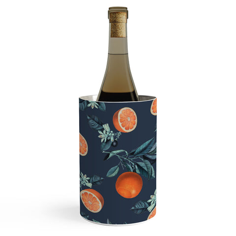 Burcu Korkmazyurek Lemon and Leaf Pattern VI Wine Chiller