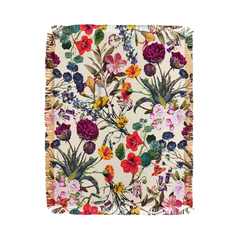 Burcu Korkmazyurek Magical Garden V Throw Blanket