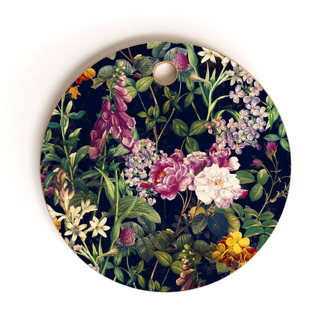 Burcu Korkmazyurek Midnight Forest VII Cutting Board Round