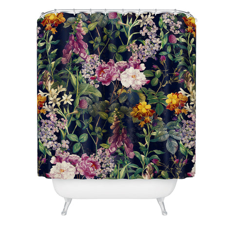 Burcu Korkmazyurek Midnight Forest VII Shower Curtain