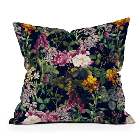 Burcu Korkmazyurek Midnight Forest VII Throw Pillow