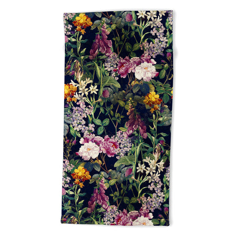 Burcu Korkmazyurek Midnight Forest VII Beach Towel