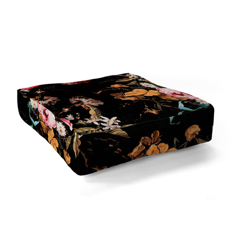 Burcu Korkmazyurek Midnight Garden IV Floor Pillow Square
