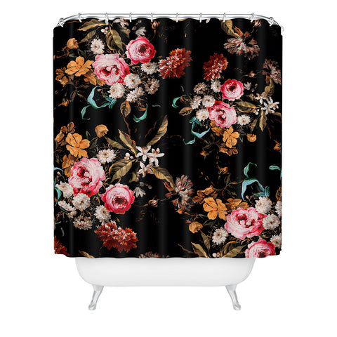 Burcu Korkmazyurek Midnight Garden IV Shower Curtain
