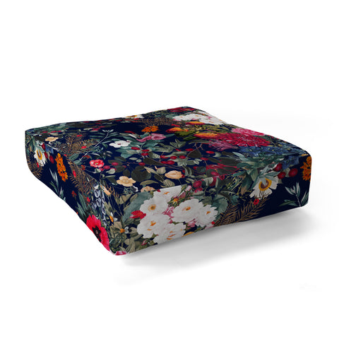 Burcu Korkmazyurek Midnight Garden VI Floor Pillow Square