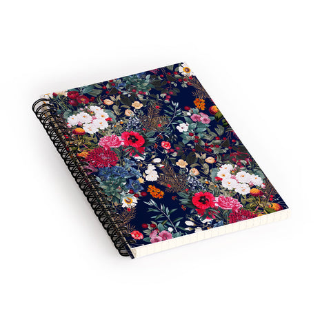Burcu Korkmazyurek Midnight Garden VI Spiral Notebook