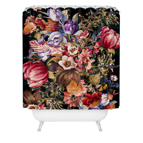 Burcu Korkmazyurek Midnight Garden VII Shower Curtain