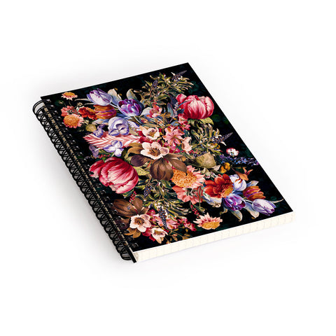 Burcu Korkmazyurek Midnight Garden VII Spiral Notebook