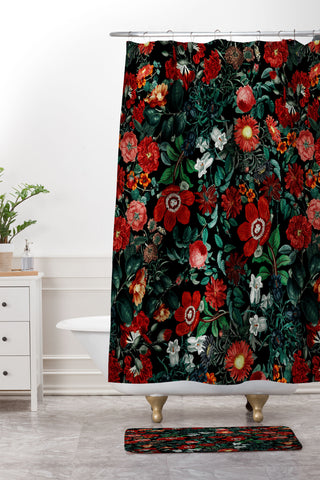 Burcu Korkmazyurek NIGHT GARDEN XXVI Shower Curtain And Mat