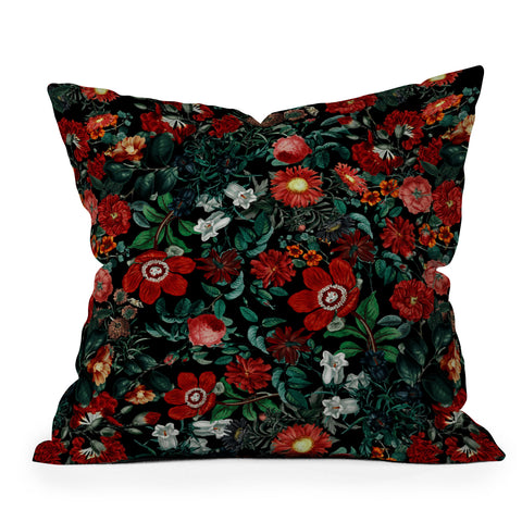 Burcu Korkmazyurek NIGHT GARDEN XXVI Throw Pillow