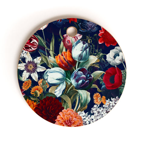 Burcu Korkmazyurek Night Garden XXXV Cutting Board Round