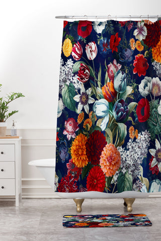 Burcu Korkmazyurek Night Garden XXXV Shower Curtain And Mat