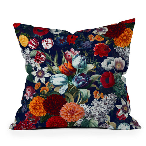 Burcu Korkmazyurek Night Garden XXXV Throw Pillow