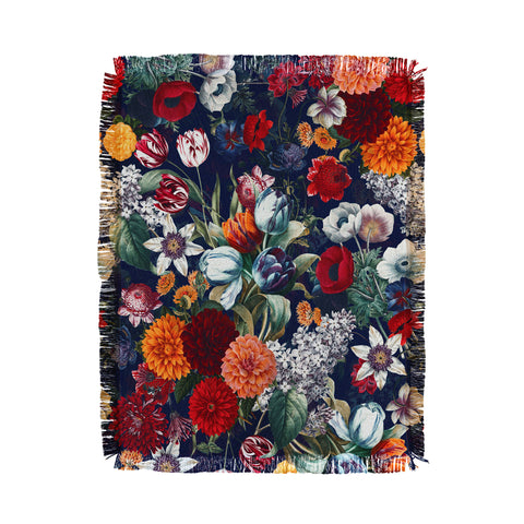 Burcu Korkmazyurek Night Garden XXXV Throw Blanket