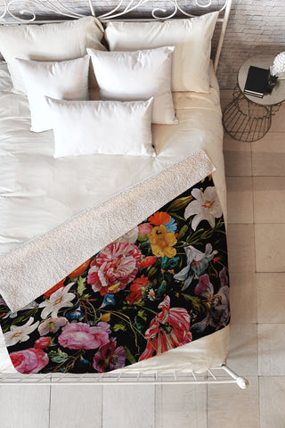 Burcu Korkmazyurek Night Garden XXXVI Fleece Throw Blanket