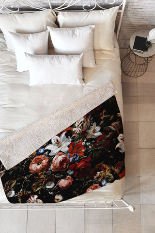 Burcu Korkmazyurek Night Garden XXXVIII Fleece Throw Blanket