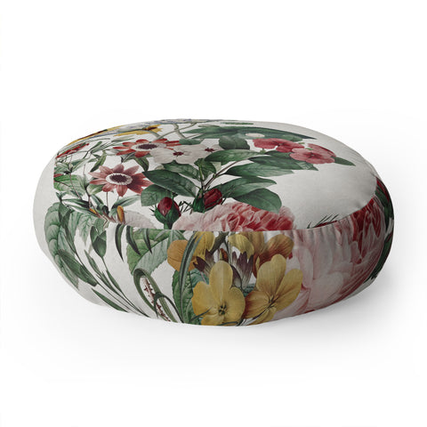 Burcu Korkmazyurek Romantic Garden Floor Pillow Round