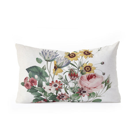 Burcu Korkmazyurek Romantic Garden Oblong Throw Pillow