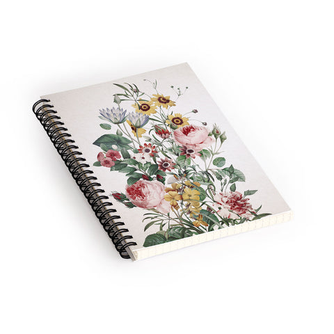 Burcu Korkmazyurek Romantic Garden Spiral Notebook