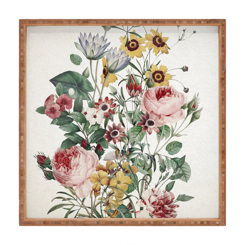 Burcu Korkmazyurek Romantic Garden Square Tray