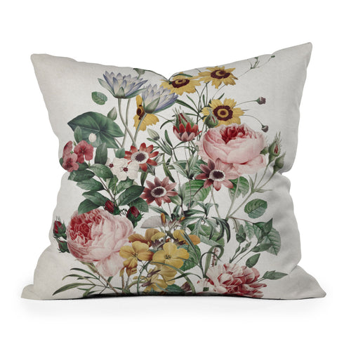 Burcu Korkmazyurek Romantic Garden Throw Pillow