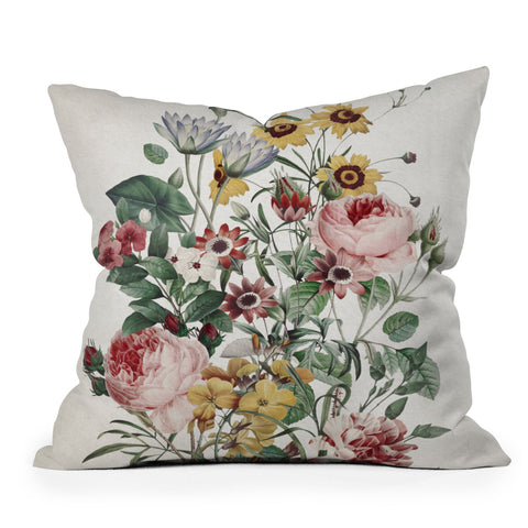 Burcu Korkmazyurek Romantic Garden Throw Pillow
