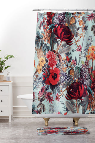 Burcu Korkmazyurek Romantic Garden VI Shower Curtain And Mat