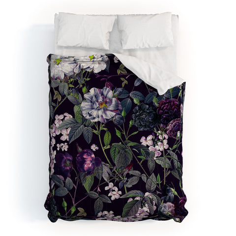 Burcu Korkmazyurek Rose Garden Night II Comforter