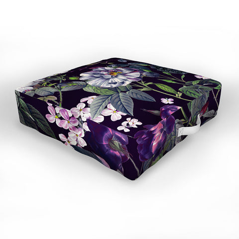 Burcu Korkmazyurek Rose Garden Night II Outdoor Floor Cushion