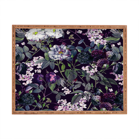 Burcu Korkmazyurek Rose Garden Night II Rectangular Tray