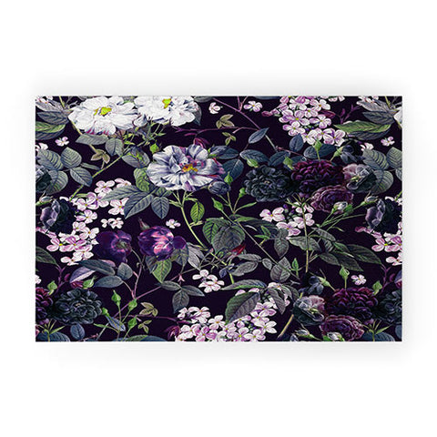 Burcu Korkmazyurek Rose Garden Night II Welcome Mat