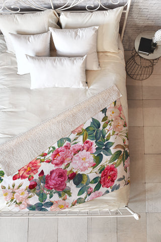 Burcu Korkmazyurek Rose Garden VII Fleece Throw Blanket