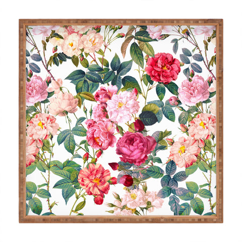 Burcu Korkmazyurek Rose Garden VII Square Tray