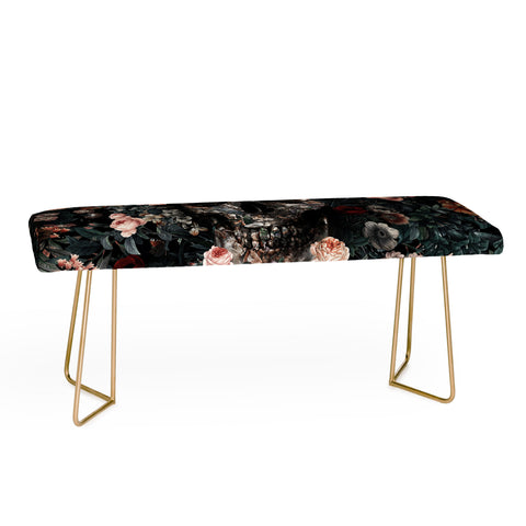 Burcu Korkmazyurek Skull and Floral Pattern Bench
