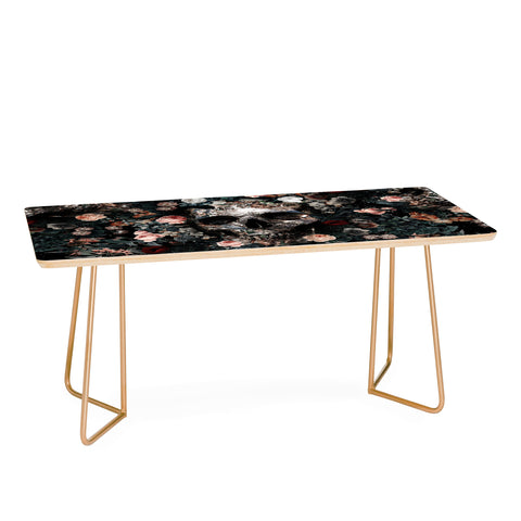 Burcu Korkmazyurek Skull and Floral Pattern Coffee Table