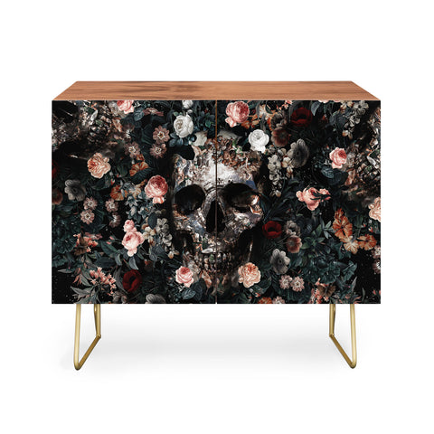 Burcu Korkmazyurek Skull and Floral Pattern Credenza