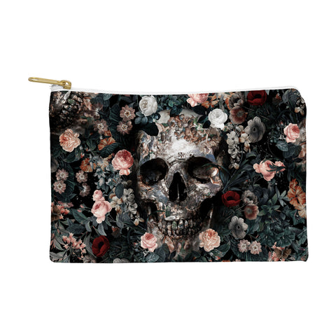 Burcu Korkmazyurek Skull and Floral Pattern Pouch