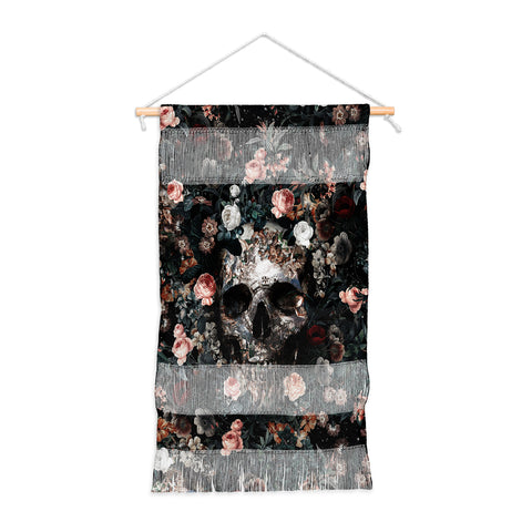Burcu Korkmazyurek Skull and Floral Pattern Wall Hanging Portrait