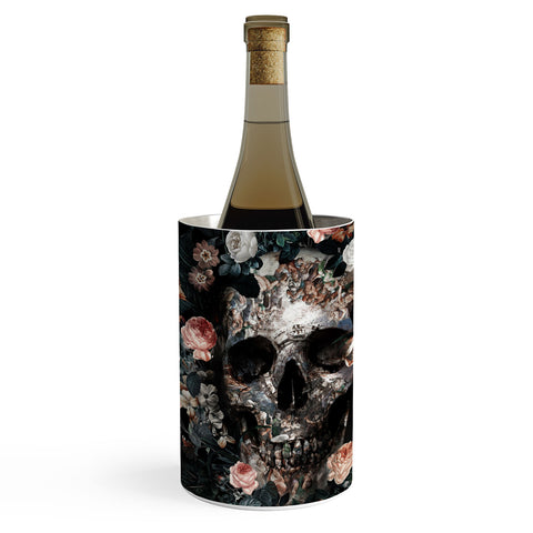 Burcu Korkmazyurek Skull and Floral Pattern Wine Chiller