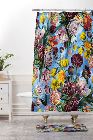 Burcu Korkmazyurek Sky Garden Shower Curtain And Mat