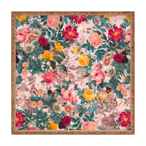 Burcu Korkmazyurek Summer Botanical Garden XI Square Tray