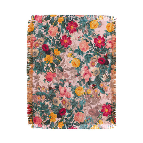 Burcu Korkmazyurek Summer Botanical Garden XI Throw Blanket