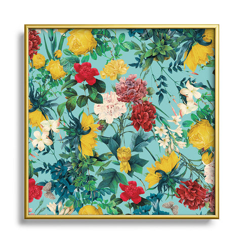 Burcu Korkmazyurek Summer Botanical III Metal Square Framed Art Print